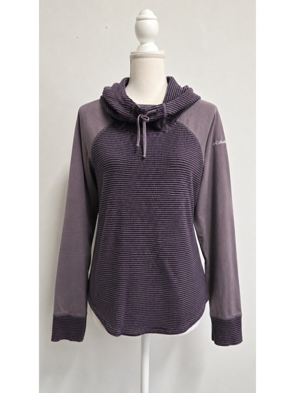 Columbia Women’s Cowl Neck Waffle Knit Long Sleeve Performance Top